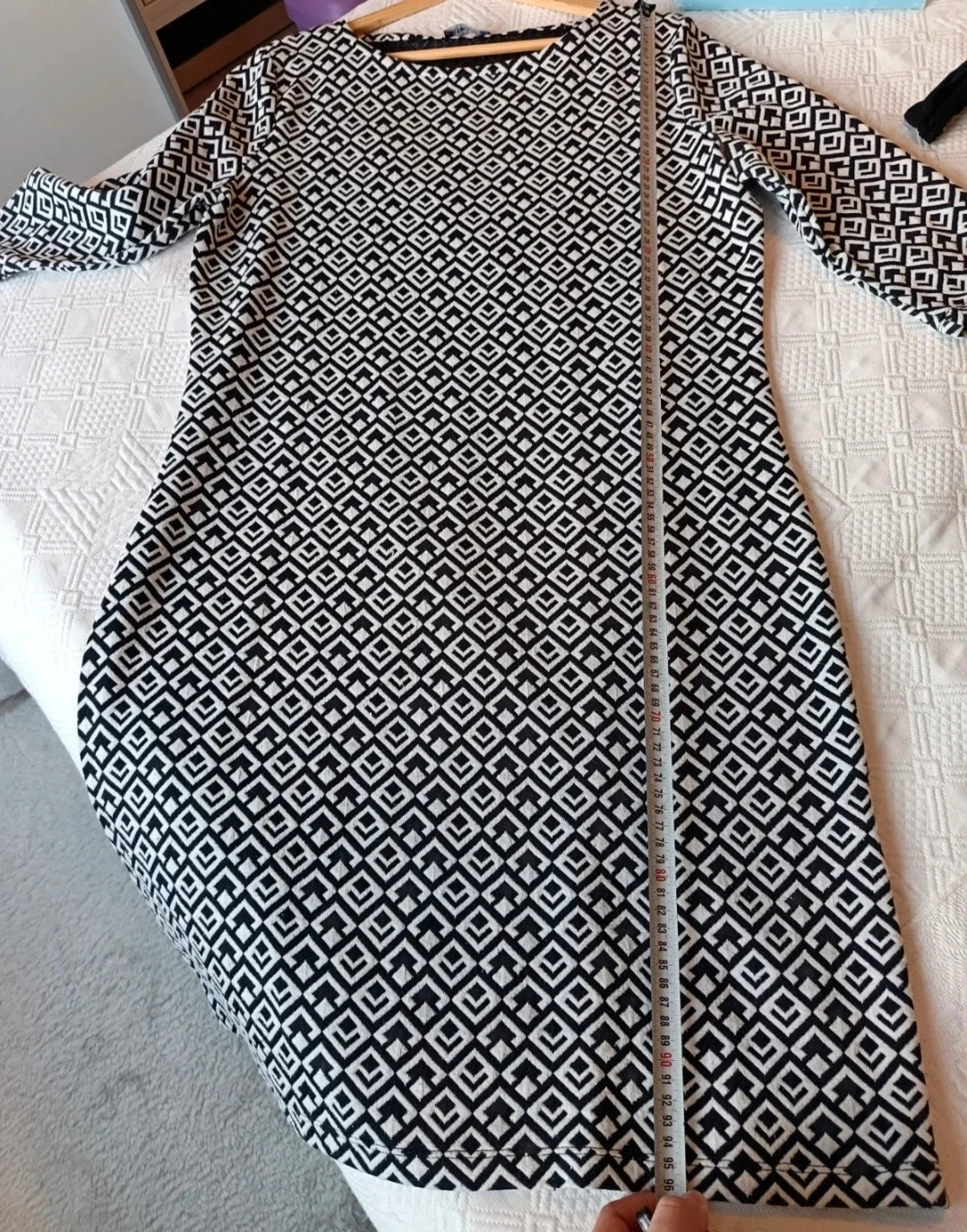 Vestido gráfico Yessica C&A L preto e branco – photo 6